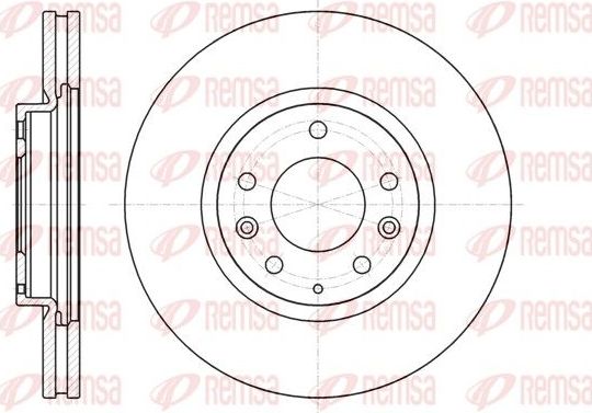 Тормозной диск Remsa передний для Mazda CX-7 I 2007-2013. Артикул 61236.10