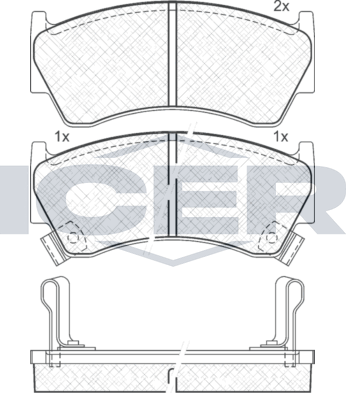 Тормозные колодки Icer. Артикул 181394