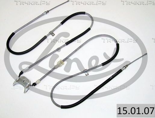 Трос ручника (тросик ручного тормоза) Linex. Артикул 15.01.07