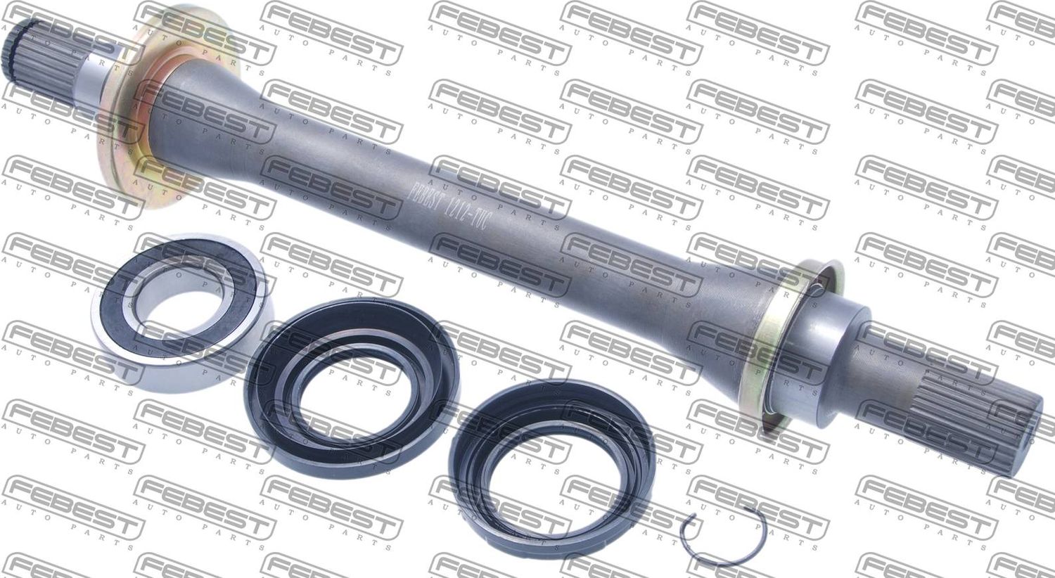 Полуось (привод в сборе, приводной вал) Febest. Артикул 1212-TUC