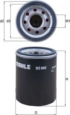 Масляный фильтр Mahle для Land Rover Discovery III 2004-2009. Артикул OC 602