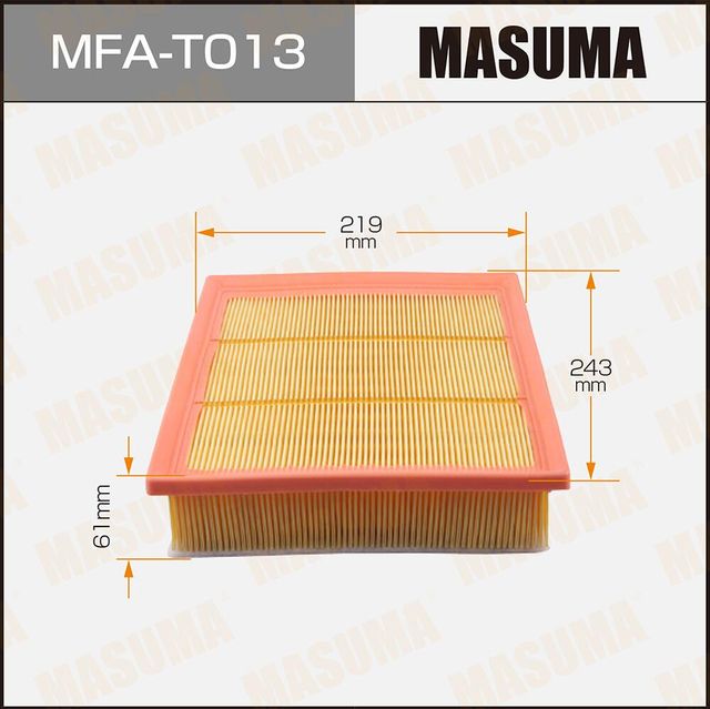 Воздушный фильтр Masuma. Артикул MFA-T013