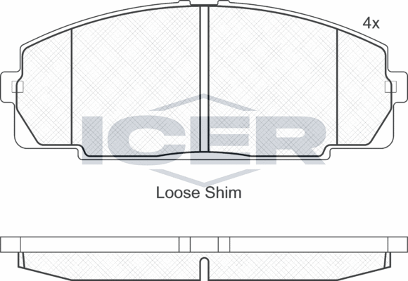Тормозные колодки Icer. Артикул 141170