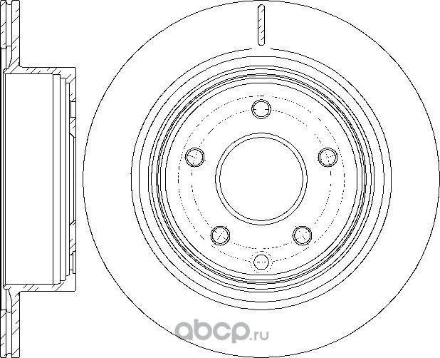 Диск тормозной вентилируемый (G-Brake). Артикул GR20313
