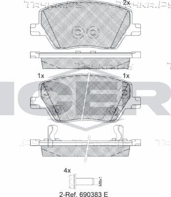 Тормозные колодки Icer. Артикул 182275-207