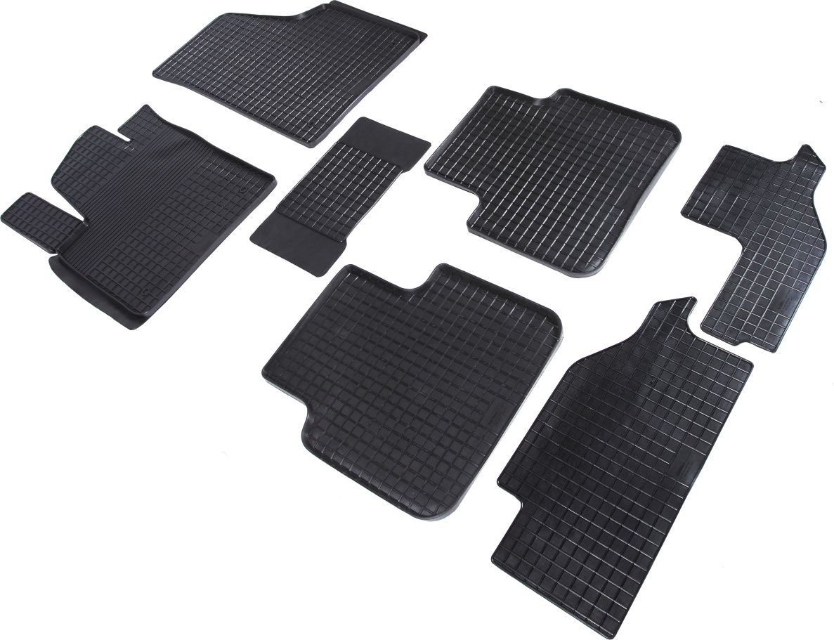 Коврики резиновые Seintex с узором сетка для салона Volkswagen Teramont 2017-2026. Артикул 89787
