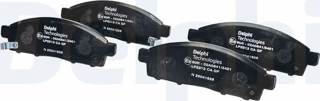 Тормозные колодки Delphi (Low-Metallic) передние для Fiat Fullback I 2016-2026. Артикул LP3313