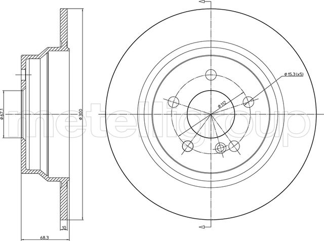 Тормозной диск Metelli. Артикул 23-0624C