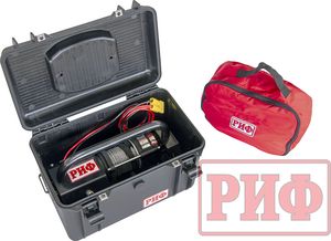 Лебёдка переносная РИФ 3500ASR c малой площадкой и проводами, синтетический трос (в защитном кейсе). Артикул EWP3500ASR-KIT-WR15