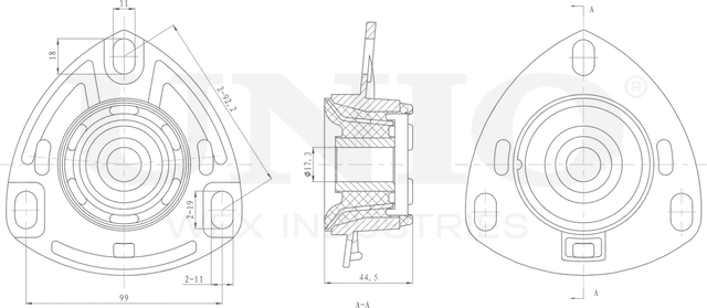 Опора амортизационной стойки (Unio). Артикул RMP-13002
