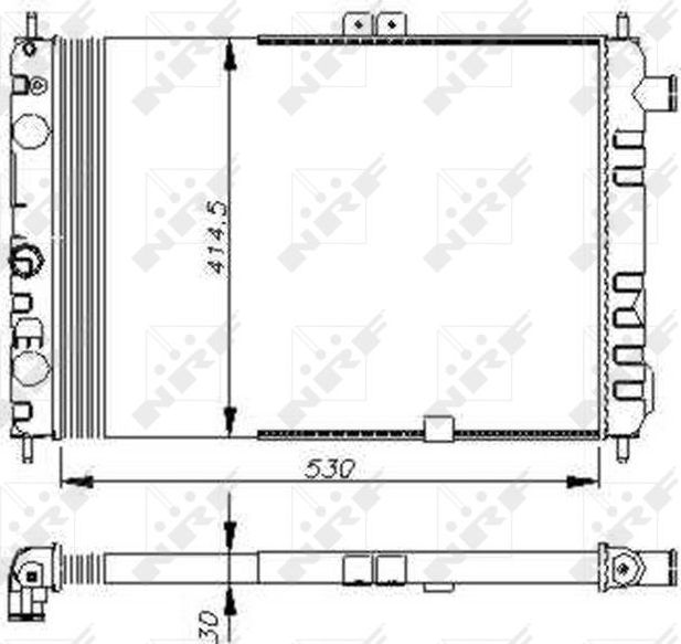 Радиатор охлаждения двигателя NRF для Opel Ascona C 1981-1988. Артикул 58670