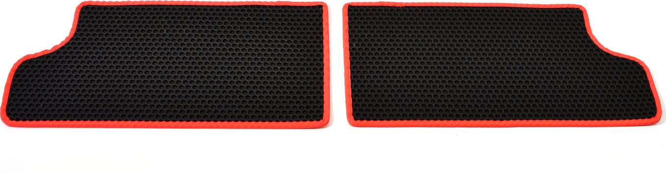 Коврики резиновые Avtodriver SOTA для салона Lada Largus 2012-2026 (3 ряд) Черные, красный кант. Артикул EVAS.0743.02