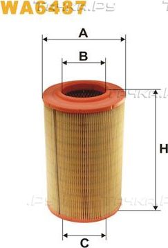 Воздушный фильтр WIX Filters для Fiat Ducato II 1994-2006. Артикул WA6487