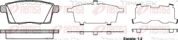 Тормозные колодки Remsa задние для Mazda CX-9 I 2007-2016. Артикул 1268.00