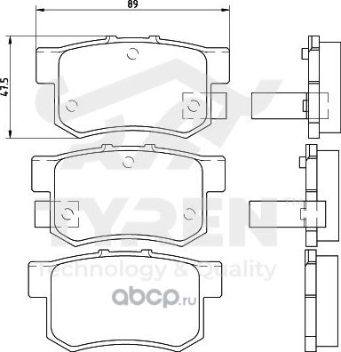Дисковые тормозные колодки (Tyren). Артикул TYR1221721