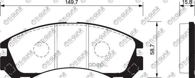 Тормозные колодки (TI-Guar). Артикул TG313C