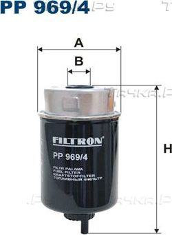 Топливный фильтр Filtron. Артикул PP 969/4