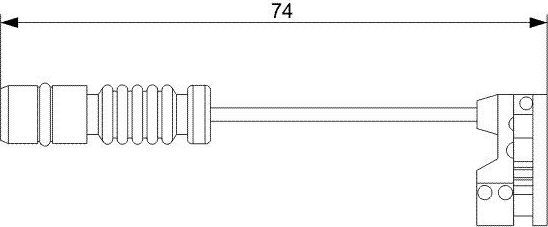 Датчик износа тормозных колодок  Bosch. Артикул 1 987 473 008