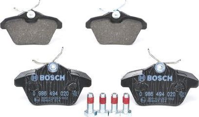 Тормозные колодки Bosch (Low-Metallic) задние для Lancia Kappa 1994-2000. Артикул 0 986 494 020