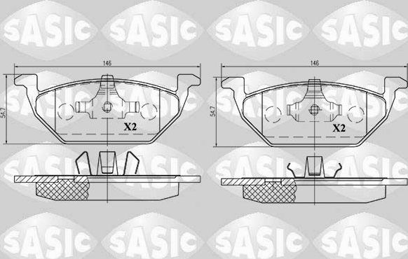 Тормозные колодки Sasic. Артикул 6216009