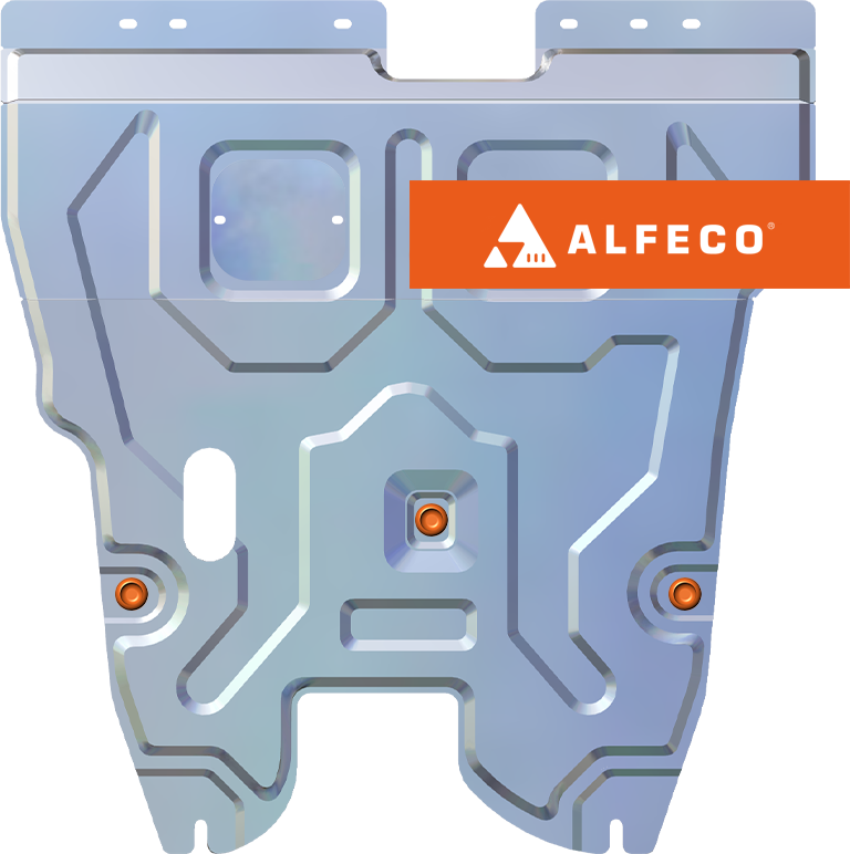 Защита алюминиевая Alfeco для картера и КПП Chery Tiggo 5 2014-2020. Артикул ALF.02.14al