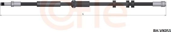 Тормозной шланг Cofle. Артикул 92.BH.VK051