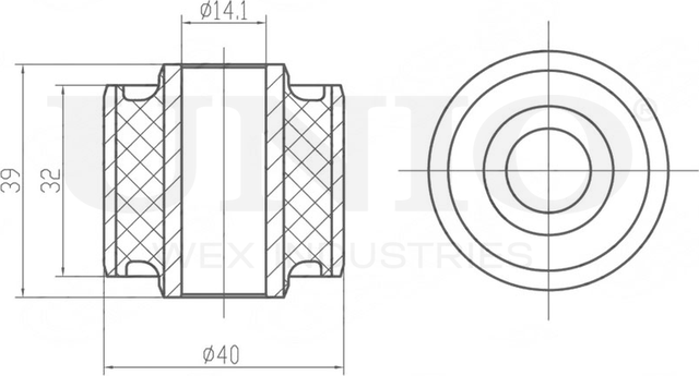 Сайлентблок амортизатора (Unio). Артикул RMP-20429