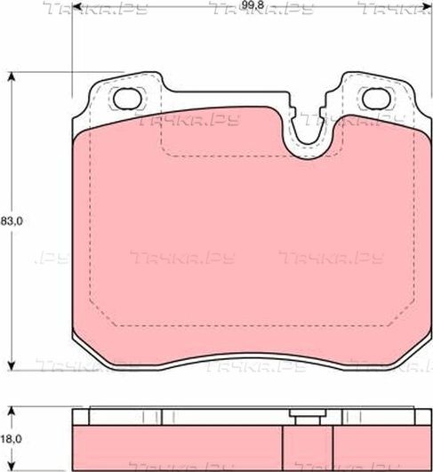 Тормозные колодки TRW. Артикул GDB1161