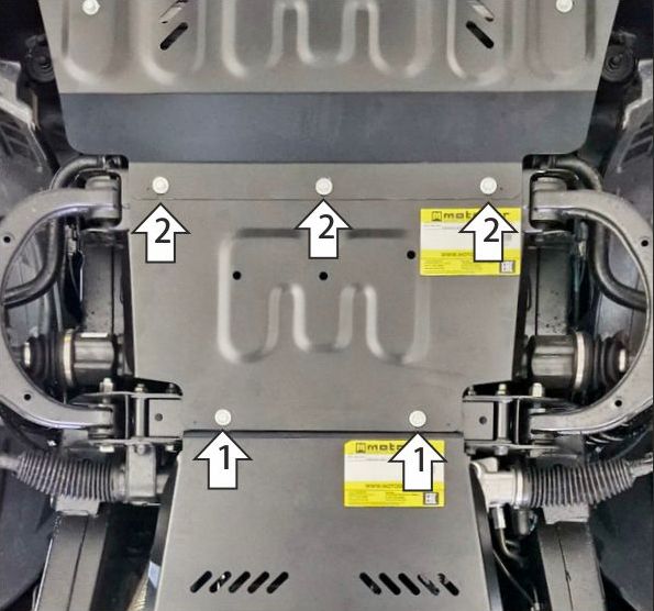 Защита Мотодор для двигателя, переднего дифференциала KGM Rexton 2023-2026. Артикул 72805