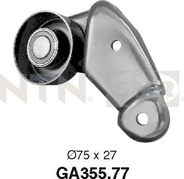 Направляющий (ведущий) ролик приводного поликлинового ремня NTN / SNR для Renault Espace III 1996-1998. Артикул GA355.77