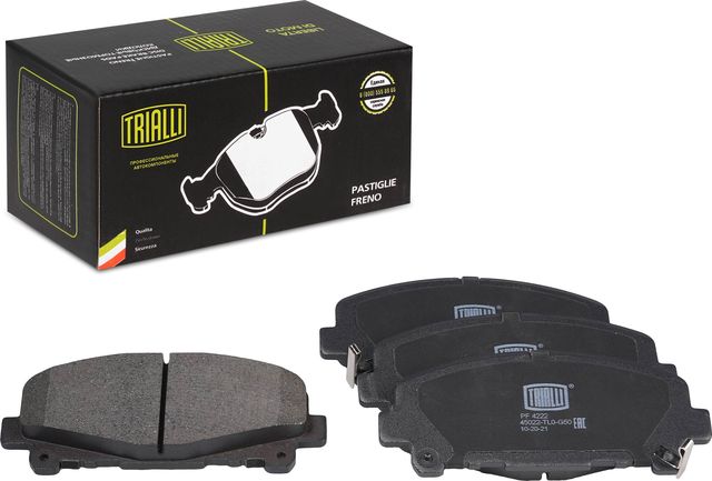 Тормозные колодки Trialli (Low-Metallic) передние для Honda Accord VIII 2008-2015. Артикул PF 4222