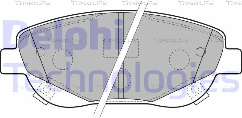 Тормозные колодки Delphi (Low-Metallic). Артикул LP2207