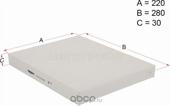 Фильтр салона VOLKSWAGEN TRANSPORTER T5 03-TOUARE (Hosu). Артикул HSCF0070