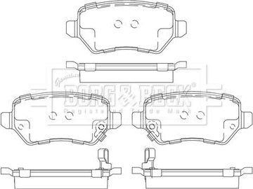 Тормозные колодки Borg & Beck. Артикул BBP2609
