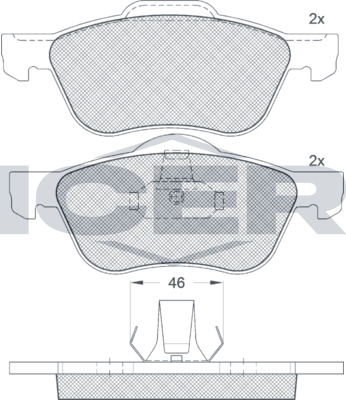 Тормозные колодки Icer. Артикул 181528