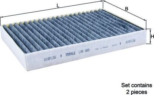 Салонный фильтр Mahle. Артикул LAK 995/S