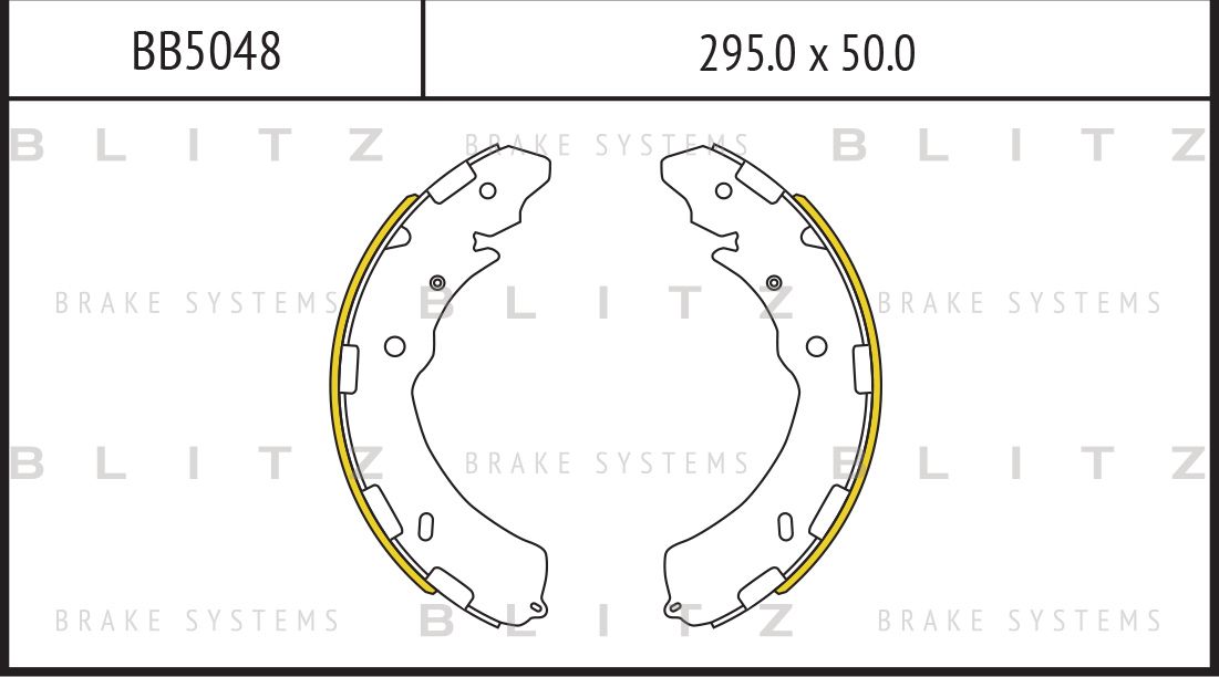 Колодки тормозные MITSUBISHI L200 05- задн.барабан. (Blitz). Артикул BB5048