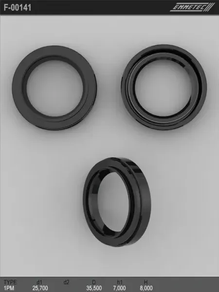 Сальник 25,70/35,50*7,00/8,00 тип 1PM (Emmetec). Артикул F00141