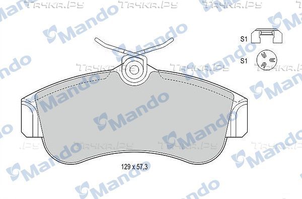 Тормозные колодки Mando. Артикул MBF015726