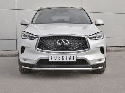 Защита RusStal переднего бампера d42 волна для Infiniti QX50 II 2018-2026. Артикул IQX5Z-003076