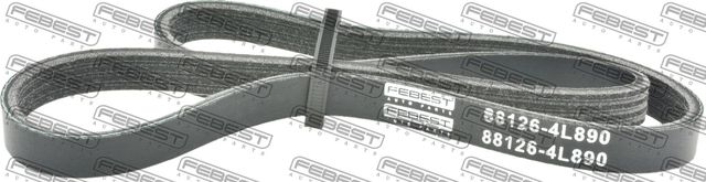 Приводной ремень поликлиновой Febest для Mazda 323 V (BA) 1994-1998. Артикул 88126-4L890