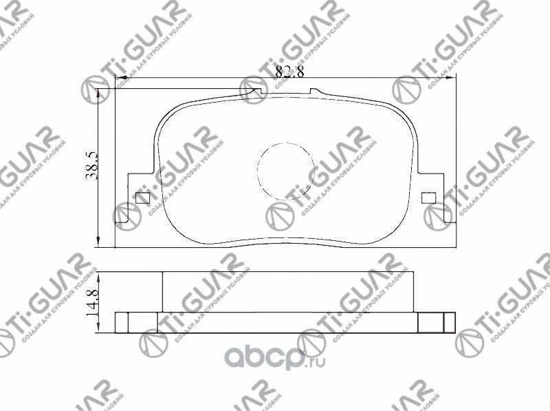 Тормозные колодки (TI-Guar). Артикул TG604