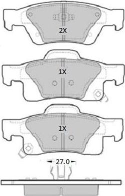Тормозные колодки Fremax задние для Dodge Durango III 2011-2026. Артикул FBP-1941