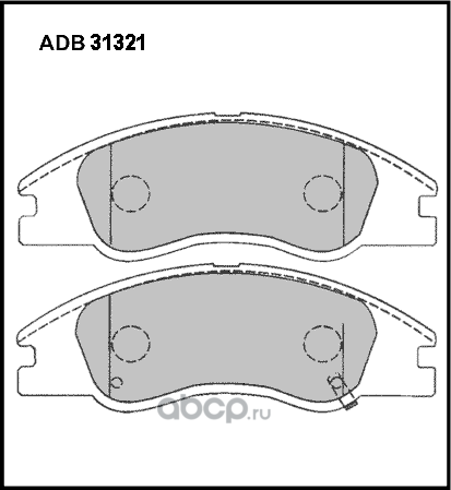 Колодки тормозные KIA Cerato (06-) передние (4шт.) ALLIED NIPPON. Артикул ADB31321