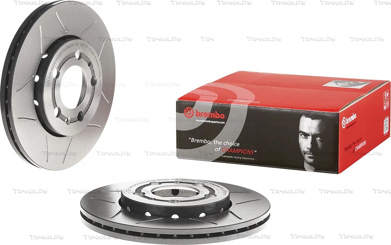 Тормозной диск Brembo XTRA LINE - Max передний для Skoda Fabia II 2006-2014. Артикул 09.7011.75