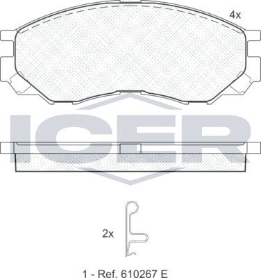 Тормозные колодки Icer. Артикул 141234