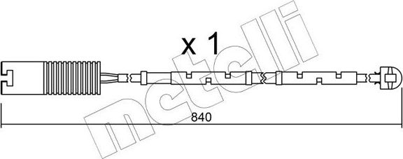 Датчик износа тормозных колодок  Metelli задний для Rover 75 I 1999-2005. Артикул SU.123