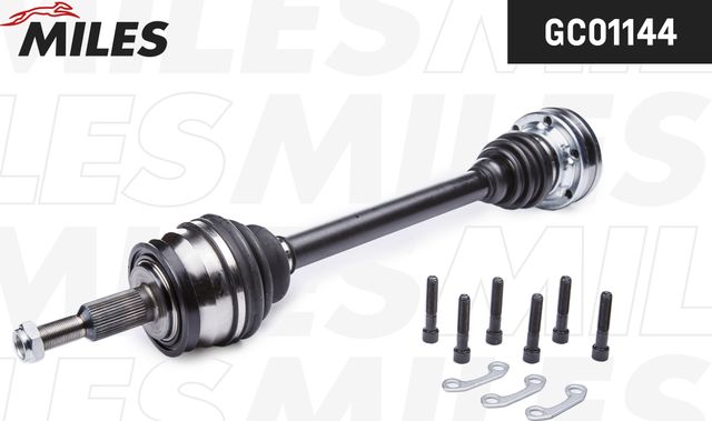 Полуось (привод в сборе, приводной вал) Miles передняя левая для Volkswagen Multivan T5 2003-2015. Артикул GC01144