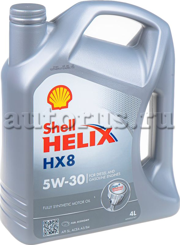 550052835 Shell Синт-ое мот.масло Helix HX8 5W-30 SL A3/B4 (4л). Артикул 550052835