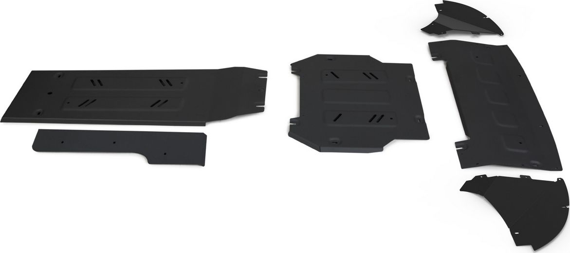 Защита Rival для радиатора, картера и КПП (черная) Genesis GV70 2021-2026. Артикул K333.2397.1